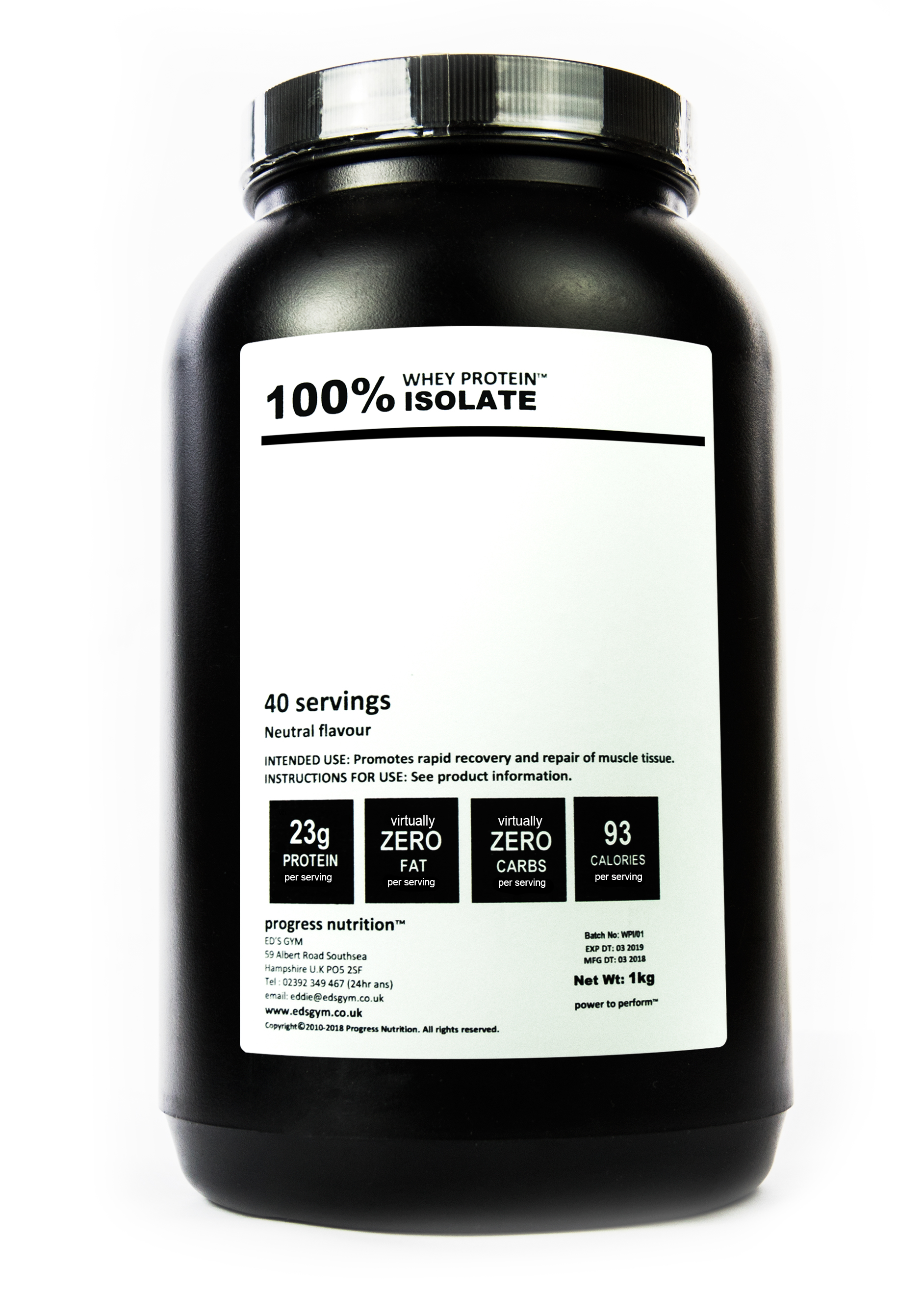 Eds Gym 100 WHEY ISOLATE Eds Gym